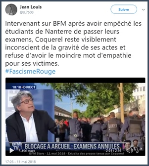 Eric Coquerel - La France Insoumise - occupation université Nanterre 