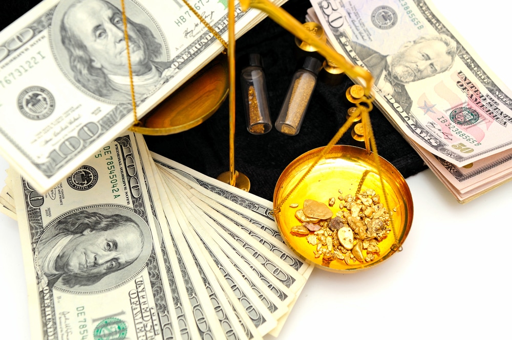 marché de l'or - balance - dollar