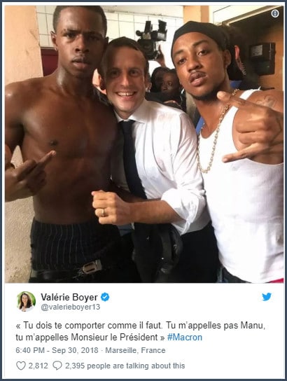 Macron - Saint-Martin - selfie