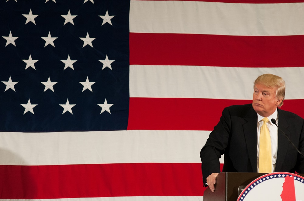 drapeau américain - Donald Trump - président