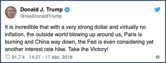 Donald Trump - Fed - taux d'intérêt
