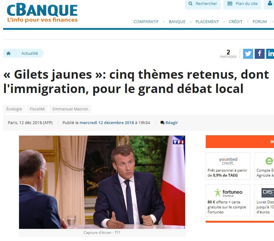 Macron - Gilets jaunes - cBanque - TF1