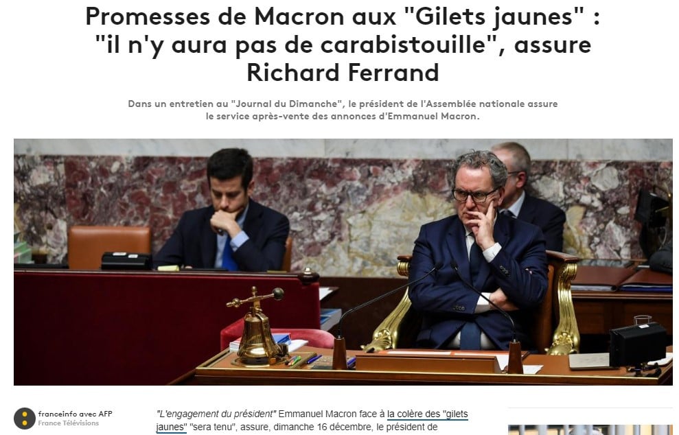 Richard Ferrand - Macron - Gilets Jaunes