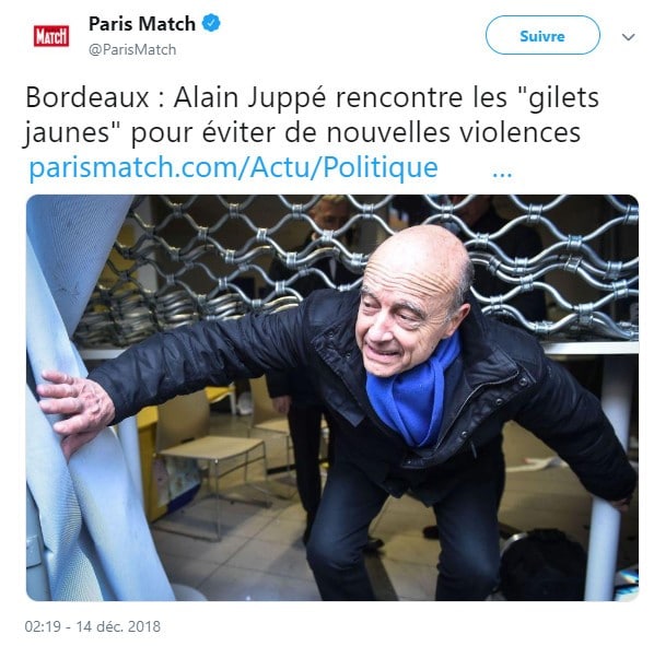 Alain Juppé - Paris Match - Gilest jaunes