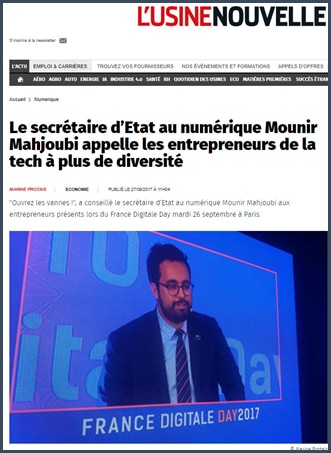 Mounir Mahjoubi appelle entrepreneurs tech plus diversité