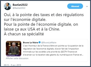 Daniel Tourre la France a la pointe des taxes et de la régulation pas de l'économie digitale