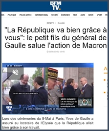 Petit-fils de De Gaulle soutient Macron