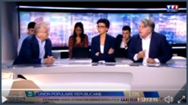 Daniel Cohn-Bendit, Rachida Dati et Gilles Collard sur le plateau de TF1