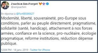 Tweet JSF Modernité liberté souveraineté