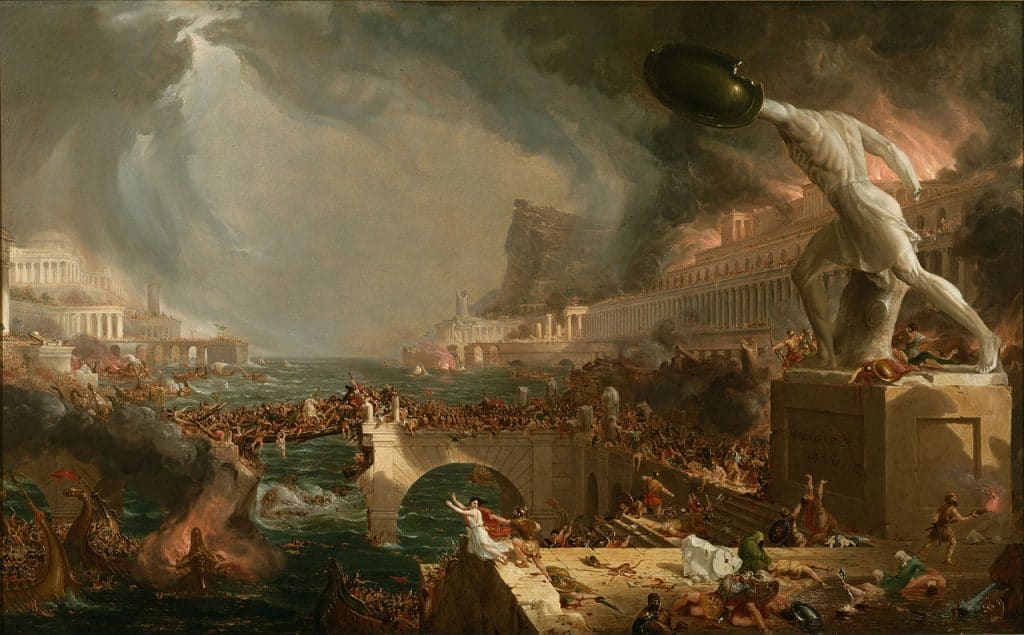 Destruction, peinture de Thomas Cole