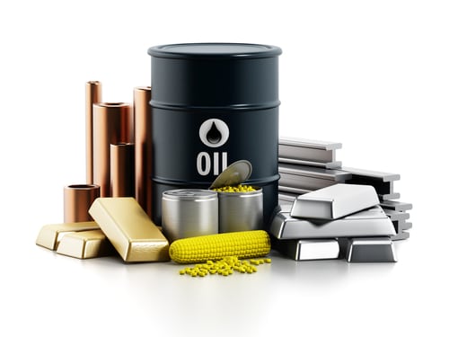 matières premières, or, pétrole